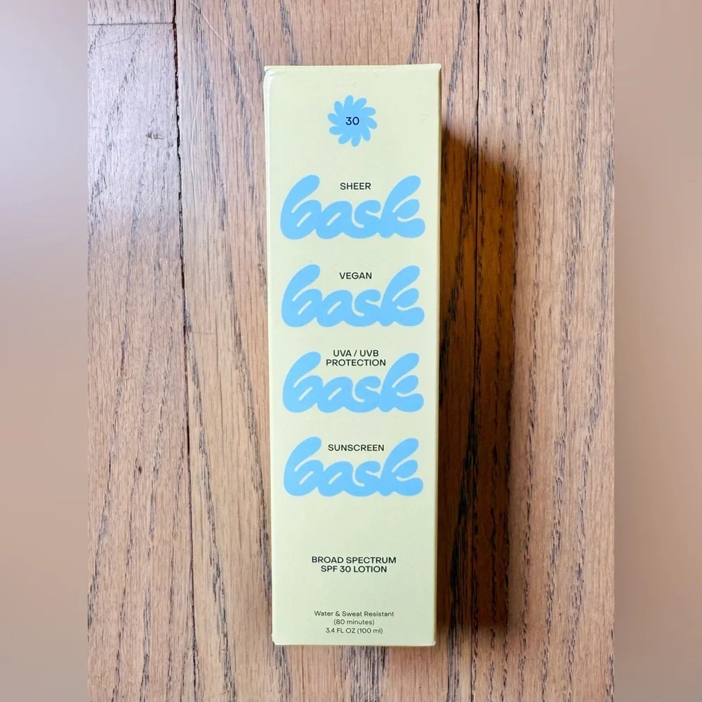 Bask Sheer Moisturizing Sunscreen Broad Spectrum SPF 30 Lotion New Never Opened